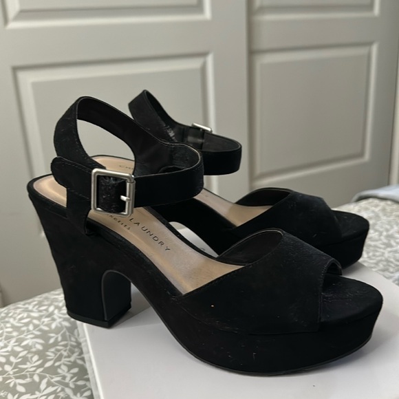 Chinese Laundry Shoes - Chinese Laundry Black Micro Suede Platform Shoes